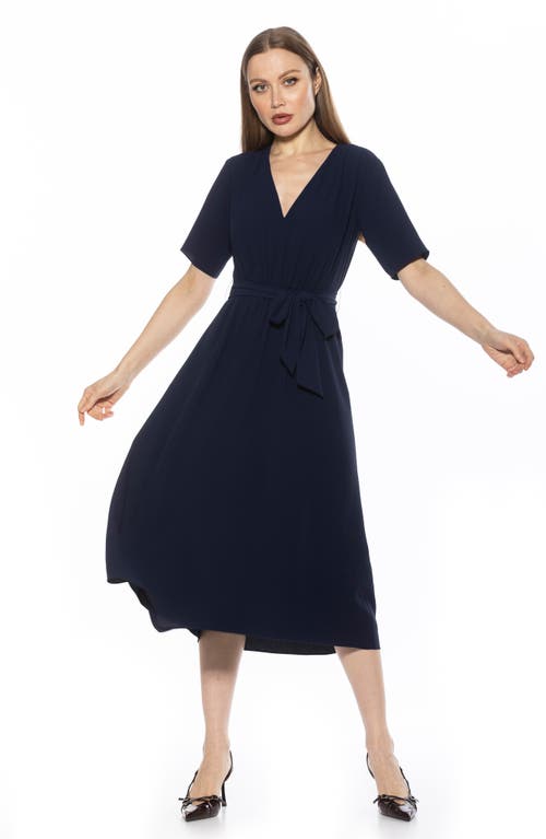 Alexia Admor Larisa A-line Dress In Navy