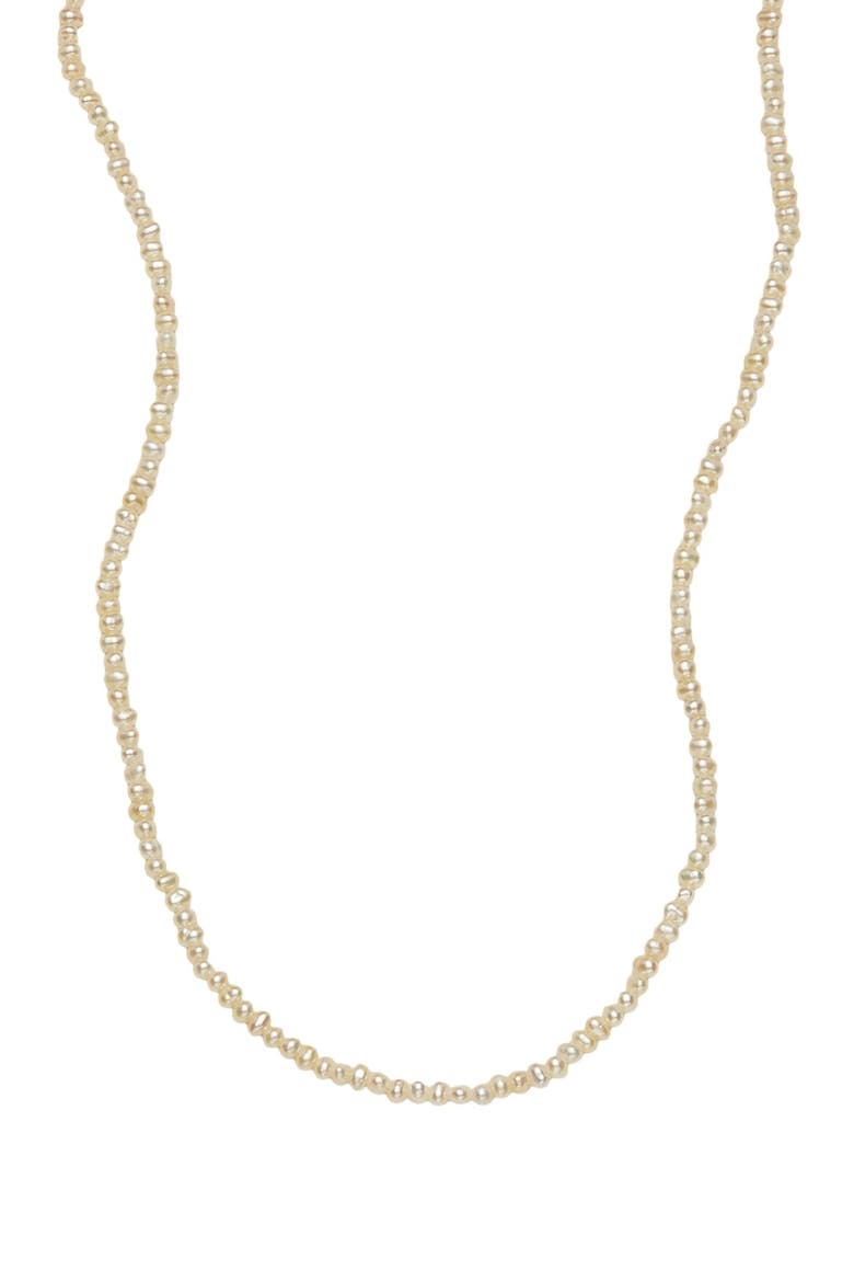 Pearl Strand Choker Necklace, Main, color, Gold Vermeil