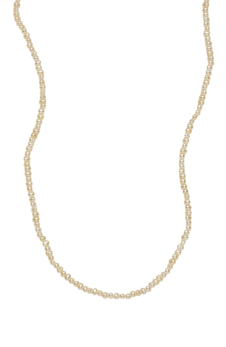 MADE BY MARY Pearl Strand Choker Necklace, Main, color, Gold Vermeil