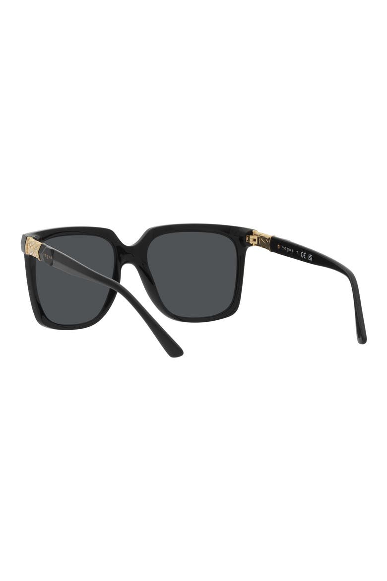54mm Square Sunglasses, Alternate, color, BLACK