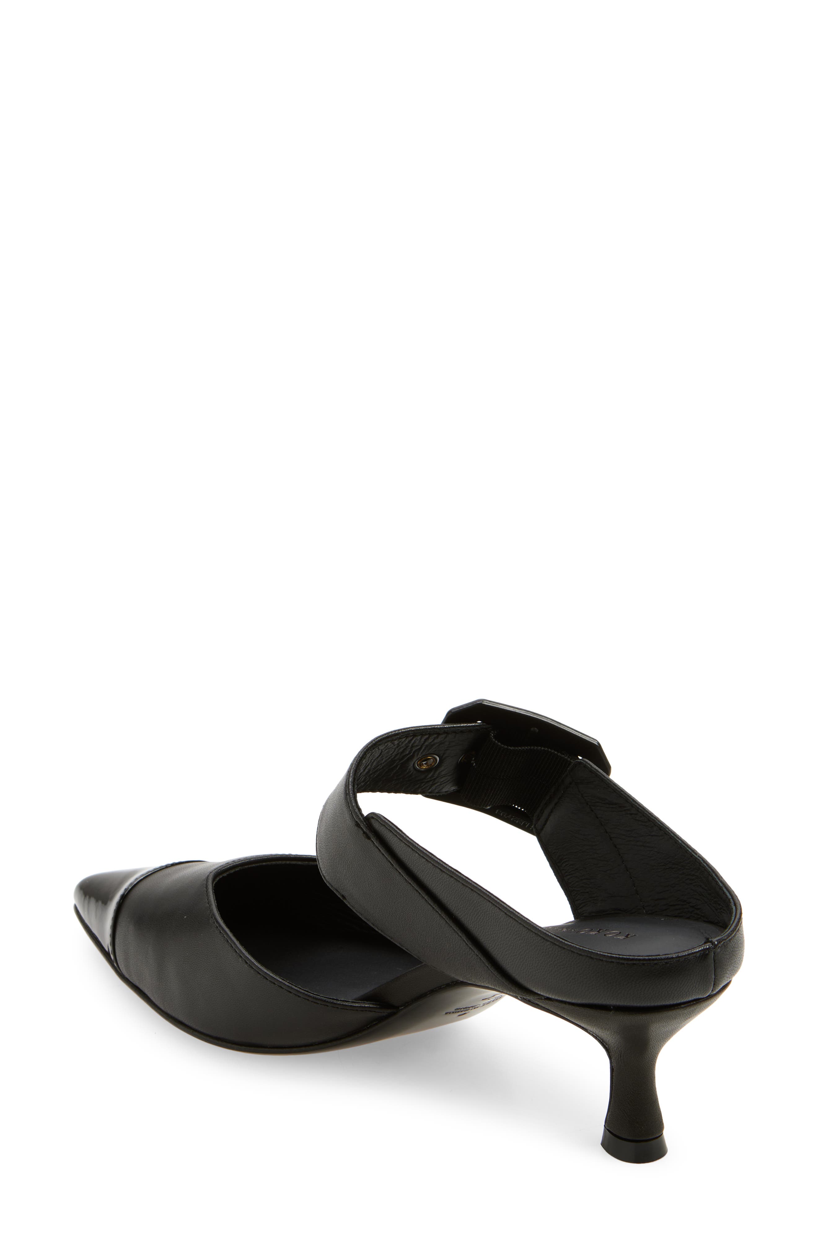 KOKO + PALENKI Paloma Pointed Cap Toe Kitten Heel Mule, Alternate, color, 