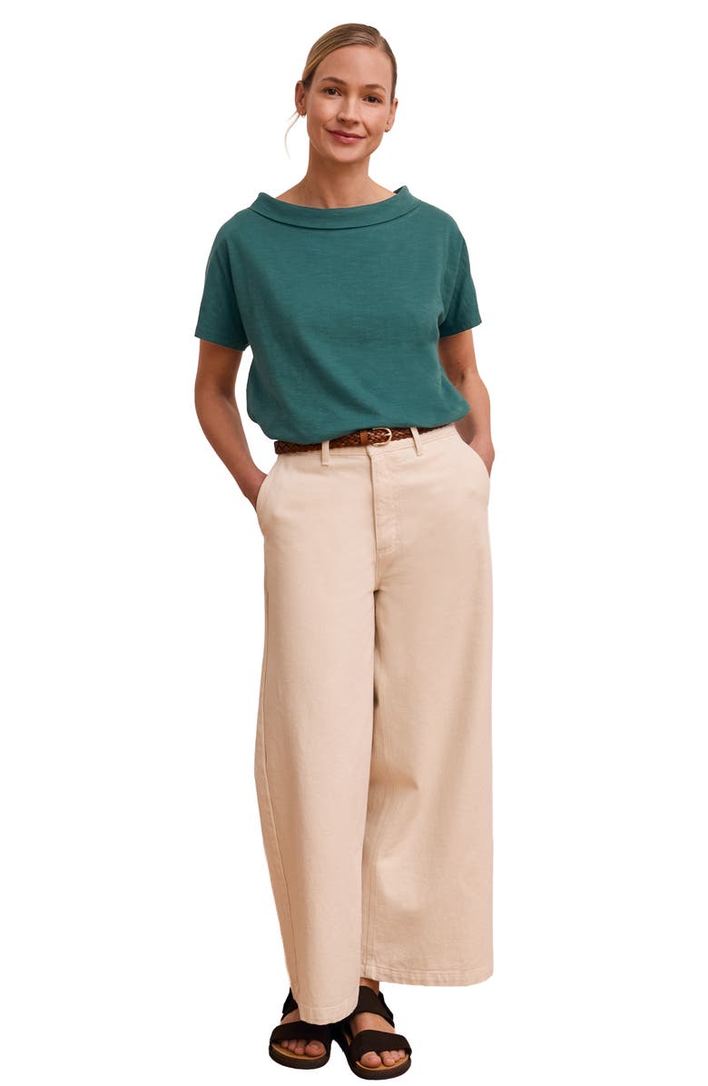 Celtic & Co. Sculpted Boat Neck Relaxed T-Shirt, Alternate, color, Teal