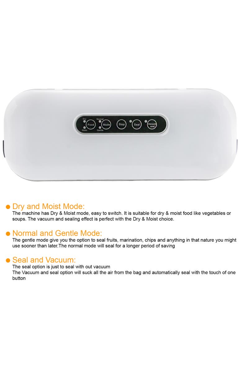 Megachef Home Vacuum Sealer and Food Preserver with Extra Bags, Alternate, color, 