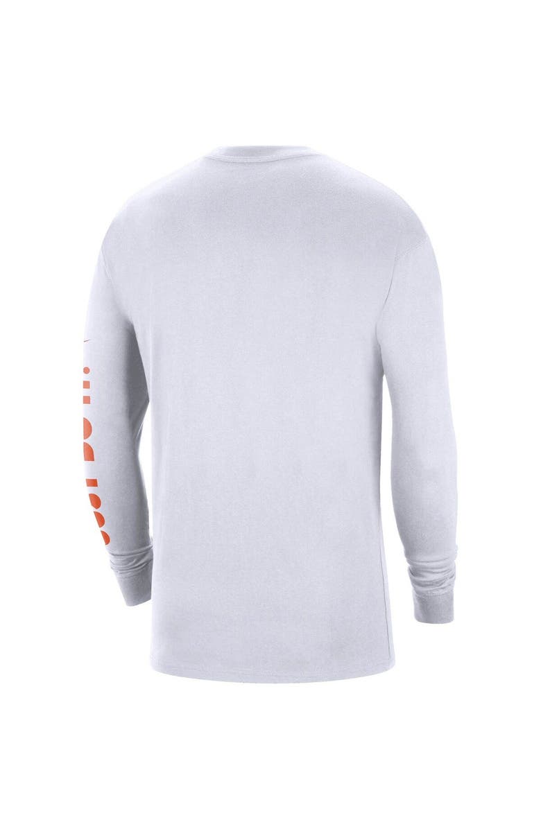 Nike Men's Nike White Clemson Tigers Heritage Max 90 Long Sleeve T-Shirt, Alternate, color, 