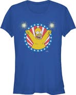 The Simpsons Junior's Festive Homer Portrait Short Sleeve Graphic T-Shirt