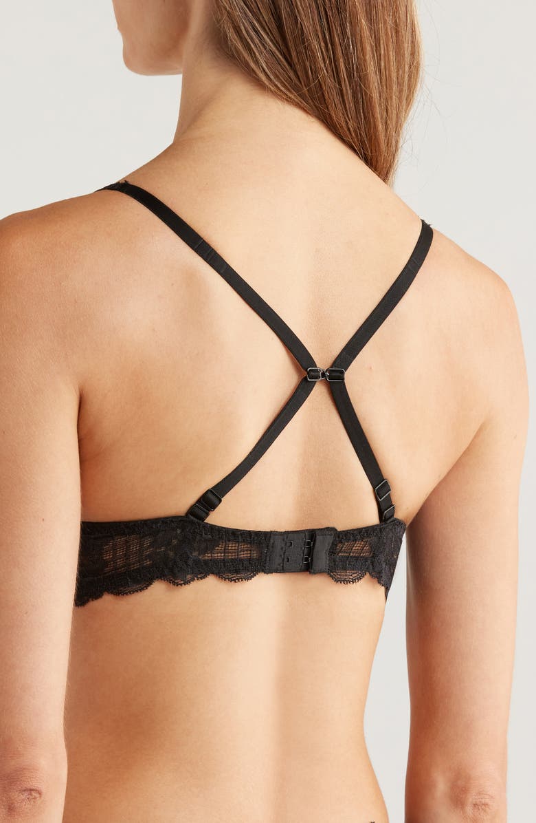 Simone Perele Reve Sheer Underwire Demi Cup Bra, Alternate, color, Black