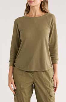DKNY Slub Waffle High-Low T-Shirt