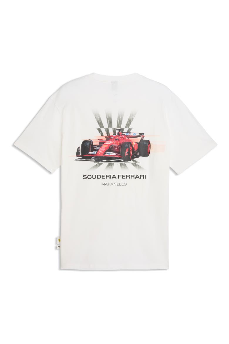 Ferrari Car Graphic T-Shirt, Alternate, color, PUMA WHITE
