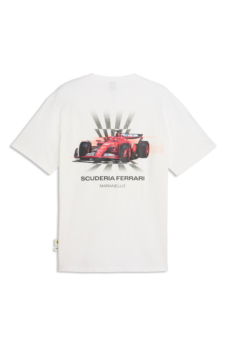 PUMA Ferrari Car Graphic T-Shirt, Alternate, color, Puma White