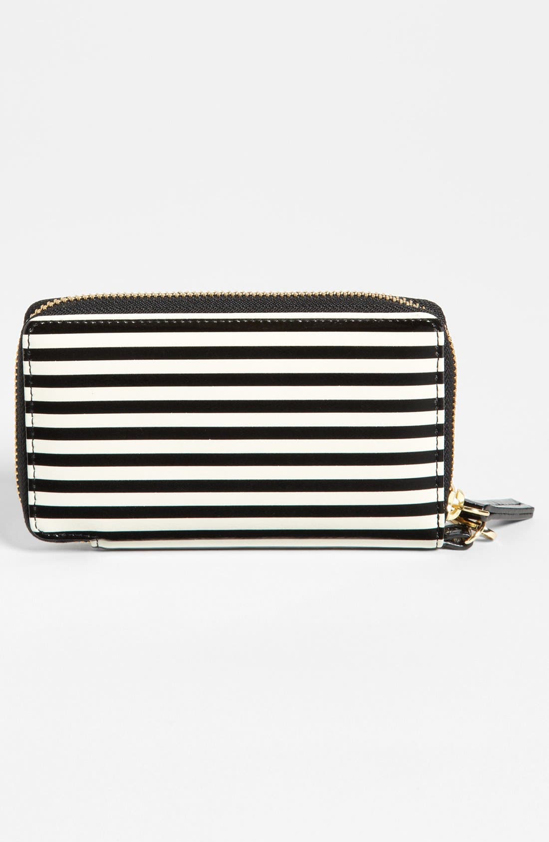 'Cassie Stripe' Phone Wristlet, Alternate, color, IVORY/ BLACK