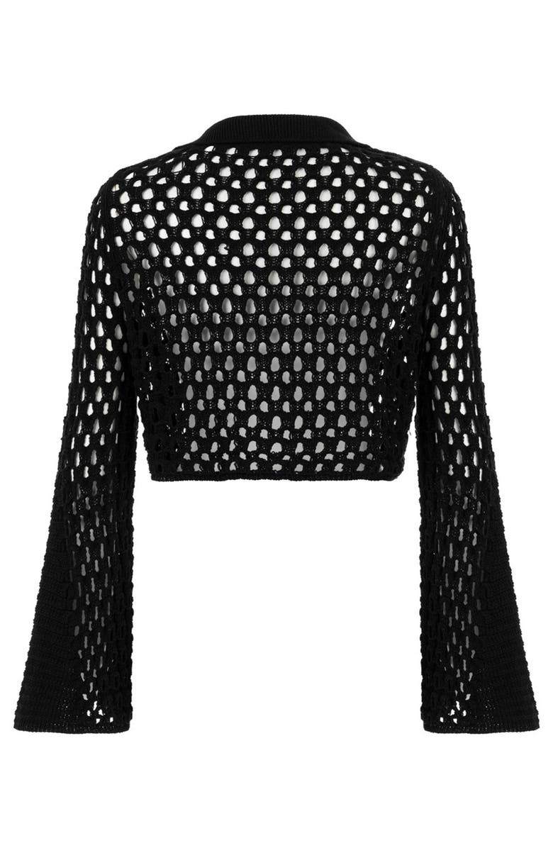 Nocturne Mesh Knitwear Top, Alternate, color, 