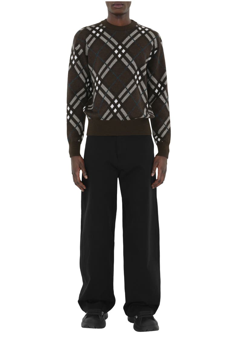 Check Wool Mohair Blend Sweater, Main, color, Snug