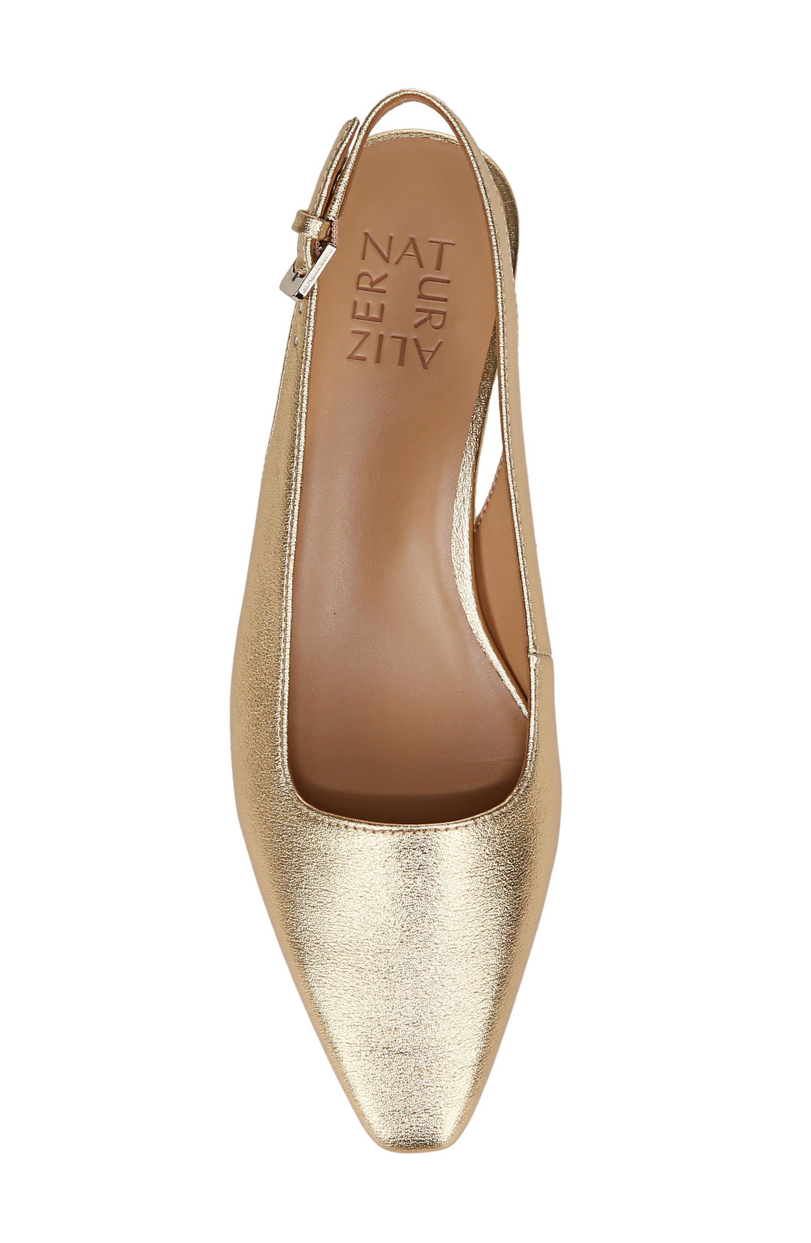 Naturalizer Ginger Slingback Pump, Alternate, color, Dark Gold Faux Leather