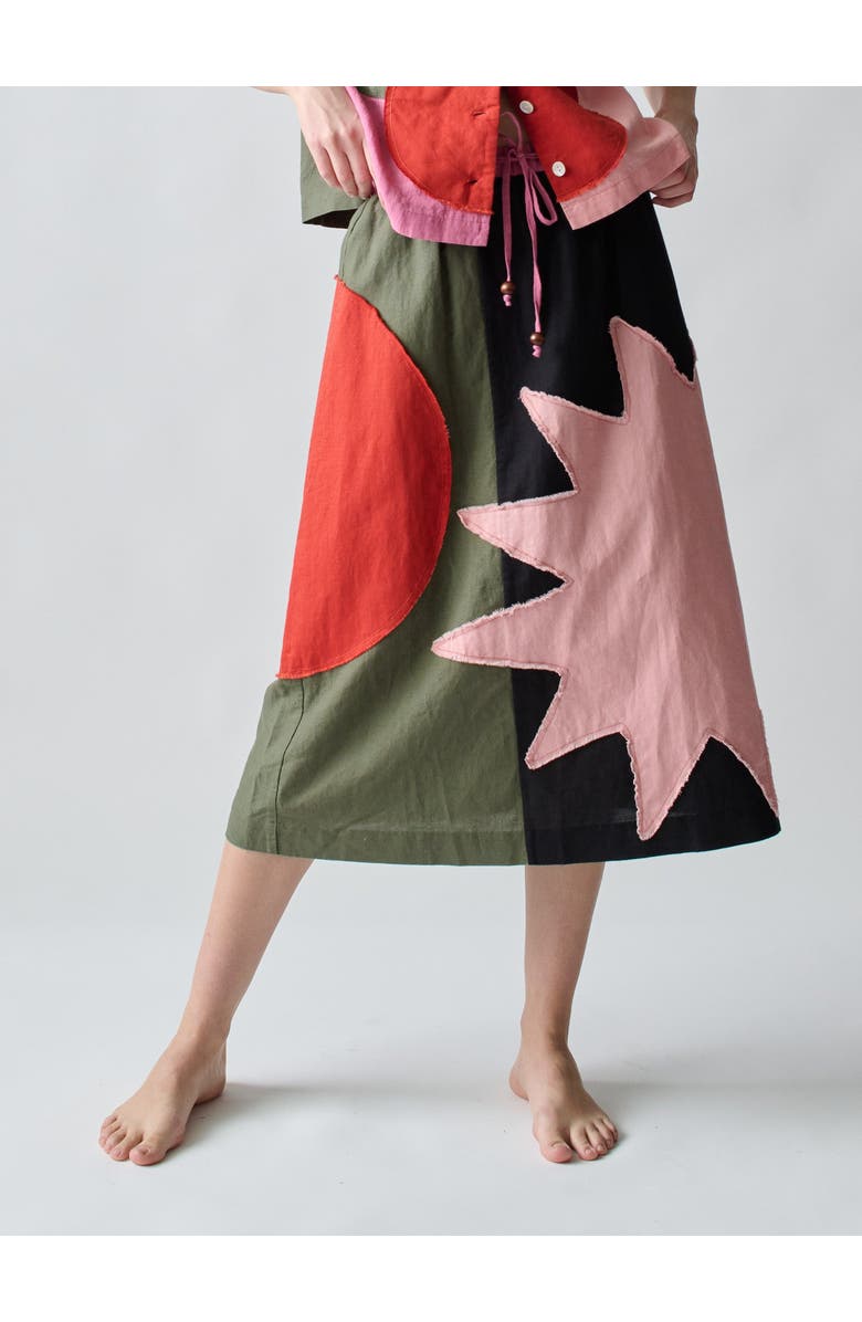 Lingua Franca Patmos Patch Skirt, Main, color,