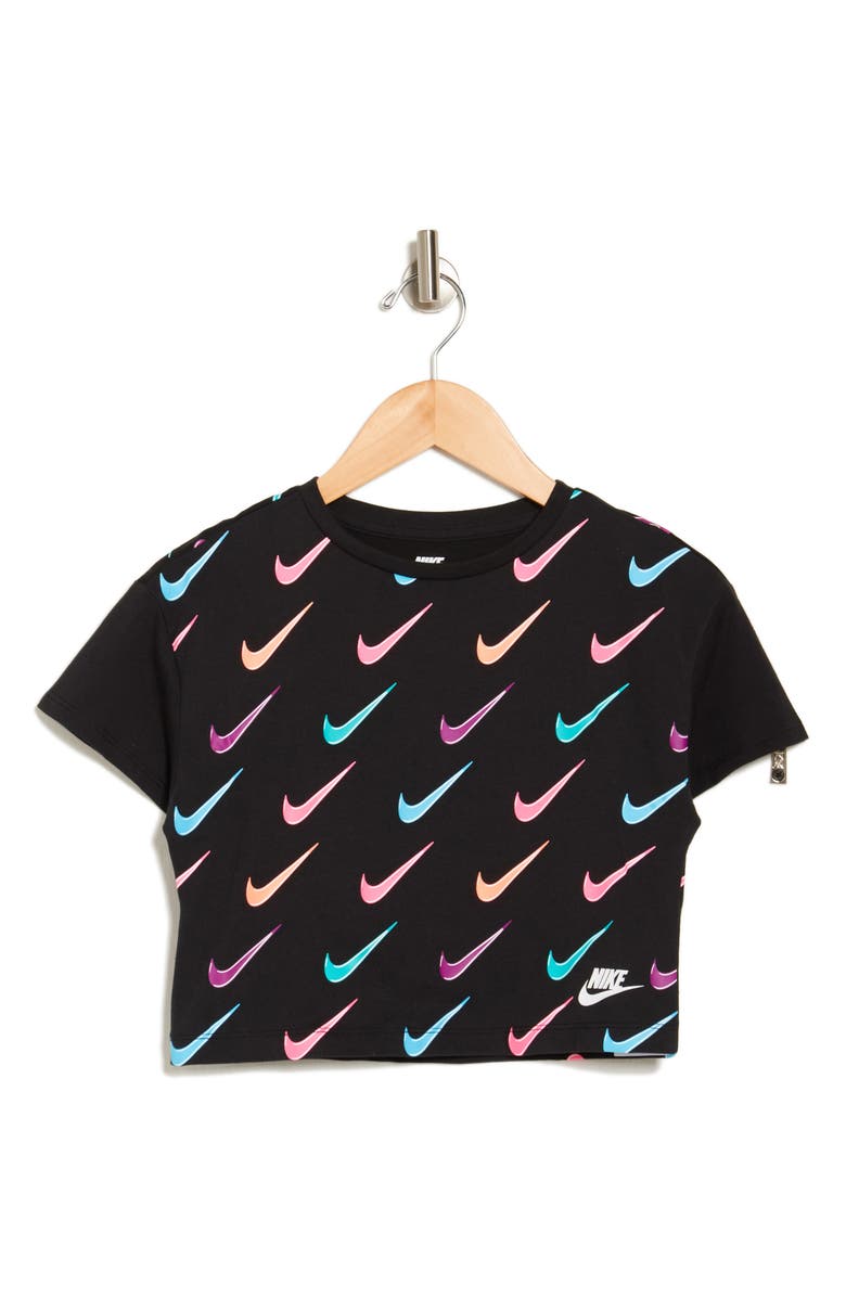 Nike Kids' Icon Swoosh Cotton Graphic T-Shirt, Main, color,
