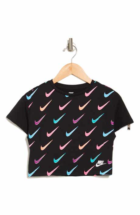 Nike Kids' Icon Swoosh Cotton Graphic T-Shirt