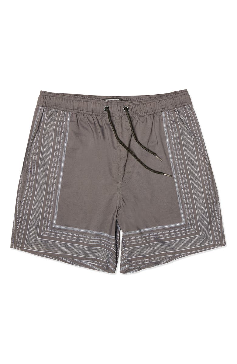 Ezekiel Darwin Swim Shorts, Main, color, Black/Grey