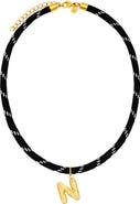 Petit Moments Bubble Initial Pendant Cord Necklace