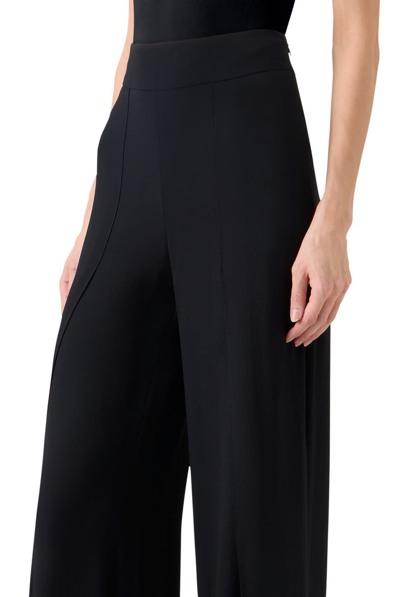Fellia Silk Georgette Wide Leg Pants, Alternate, color, BLACK