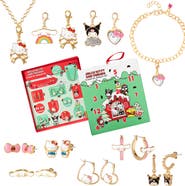 Hello Kitty Advent Calendar 12-Piece Jewelry Set with Earrings, Charms, and Bracelets