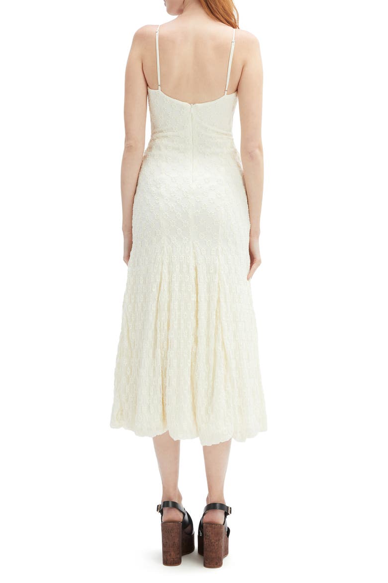 Delany Lace Sleeveless Bubble Hem Midi Dress, Alternate, color, IVORY