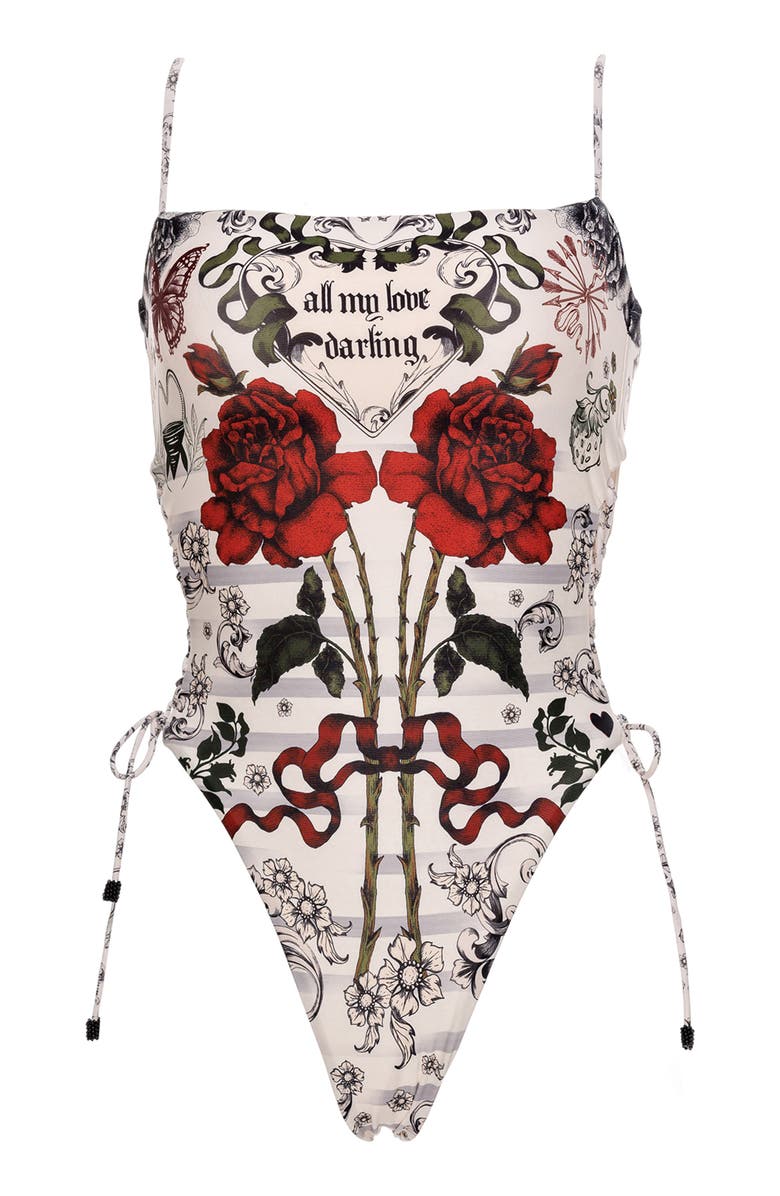 Agua Bendita Russet Thorn One-Piece Swimsuit, Alternate, color, White Multicolor