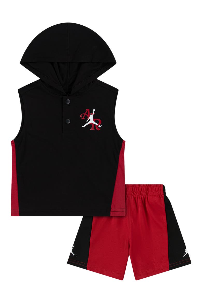 Kids' Hooded Tank & Shorts Set, Main, color, GYM RED