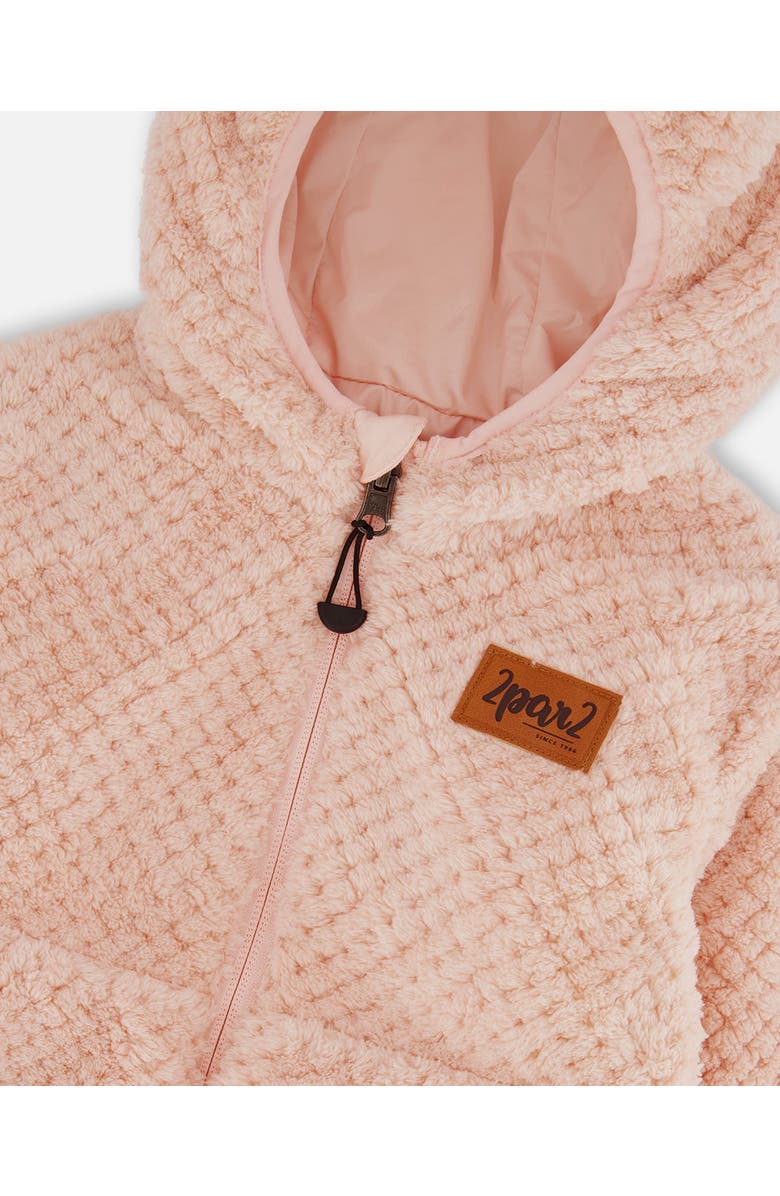 Deux par Deux Girl's Reversible Plush Jacket Pink, Alternate, color, 