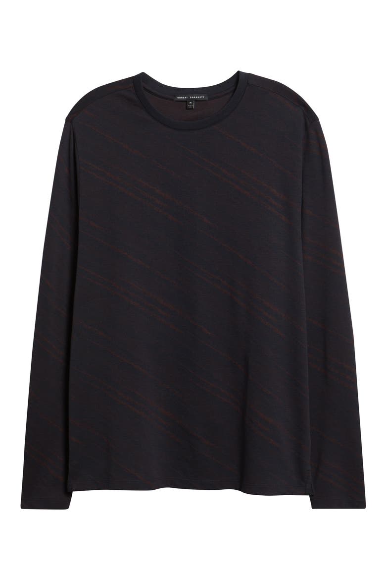 Domenico Long Sleeve Cotton Blend T-Shirt, Alternate, color, NAVY/ DARK RED
