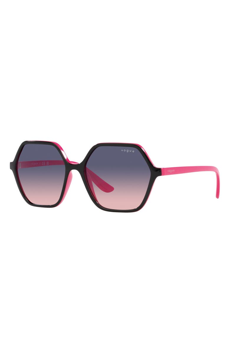 VOGUE 55mm Gradient Irregular Sunglasses, Alternate, color,