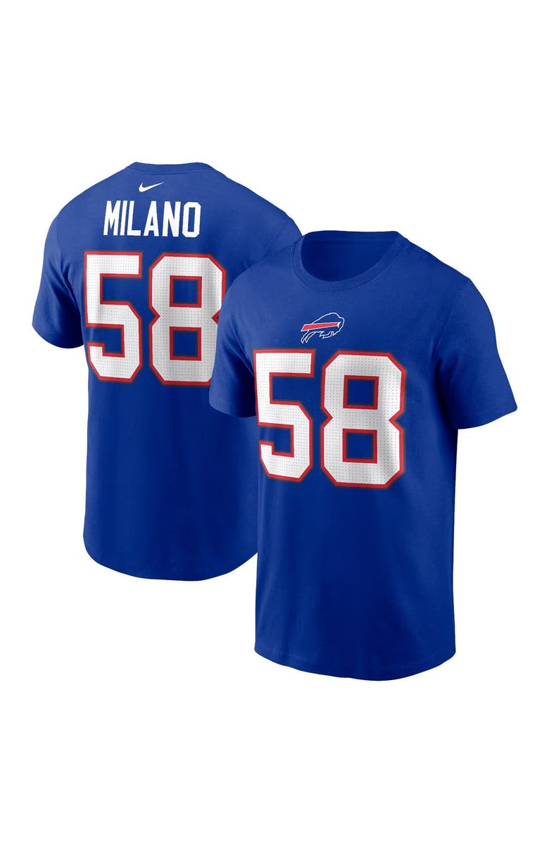 Nike Men's Nike Matt Milano Royal Buffalo Bills Player Name & Number T-Shirt, Main, color,