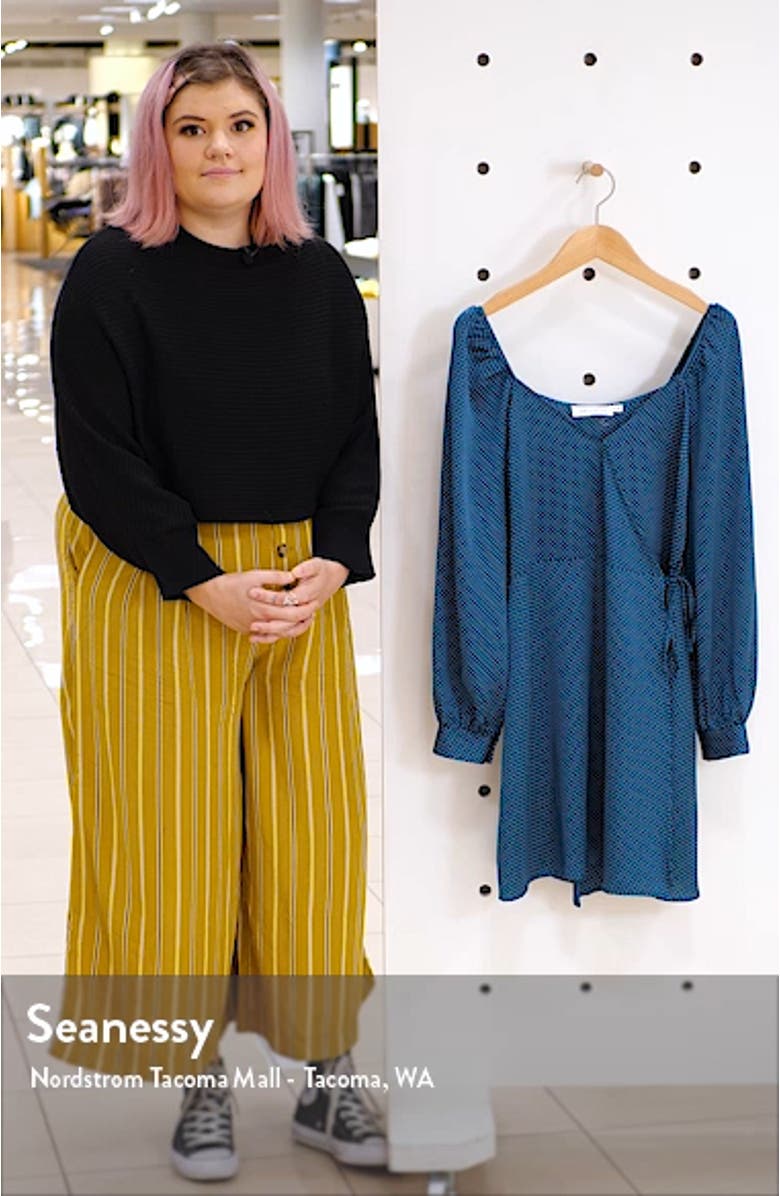 Sweetheart Neck Satin Wrap Dress, sales video thumbnail