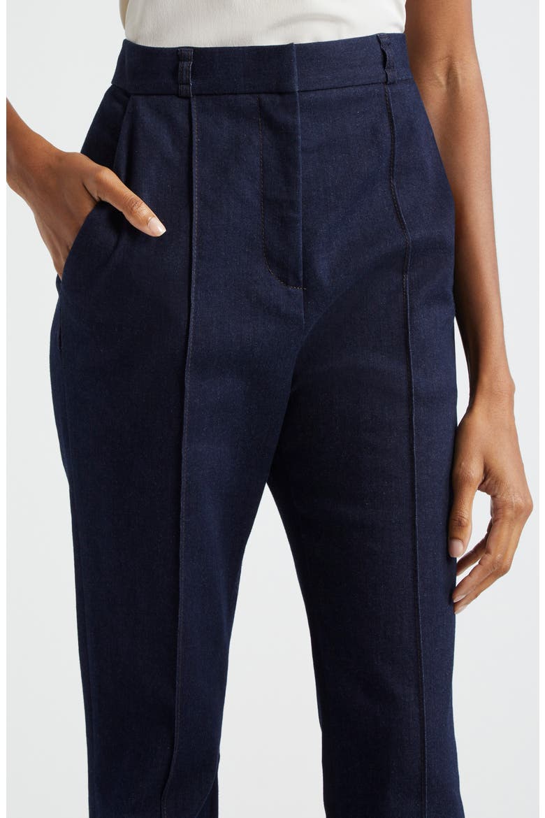Gracie High Waist Pintuck Pleat Belted Jeans, Alternate, color, MIDNIGHT WASH
