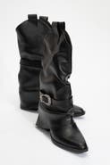 Prologue Shoes Okus Buckle Block Heel Boot