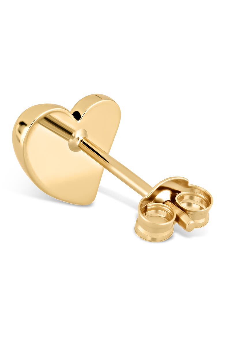 14K Gold Abstract Heart Stud Earrings, Alternate, color, 14K YELLOW GOLD
