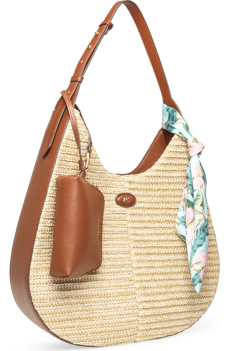 Anne Klein Woven Hobo Shoulder Bag, Alternate, color, Hazelnut