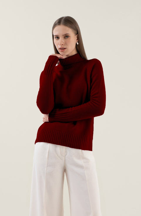 Emma Cashmere Relaxed Turtleneck Sweater