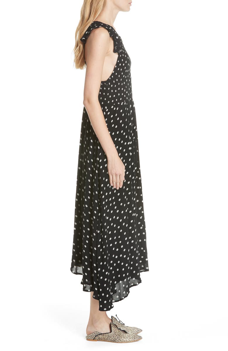 Free People Butterflies Midi Dress, Alternate, color, 
