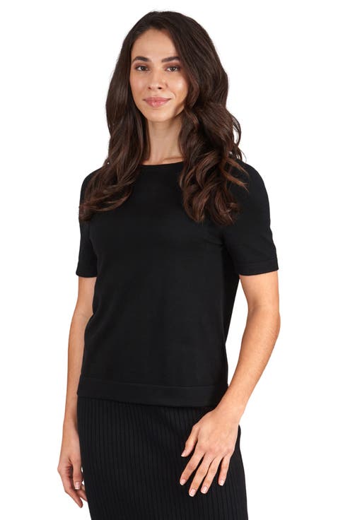 Cassie Saddle Shoulder Knitted T-shirt