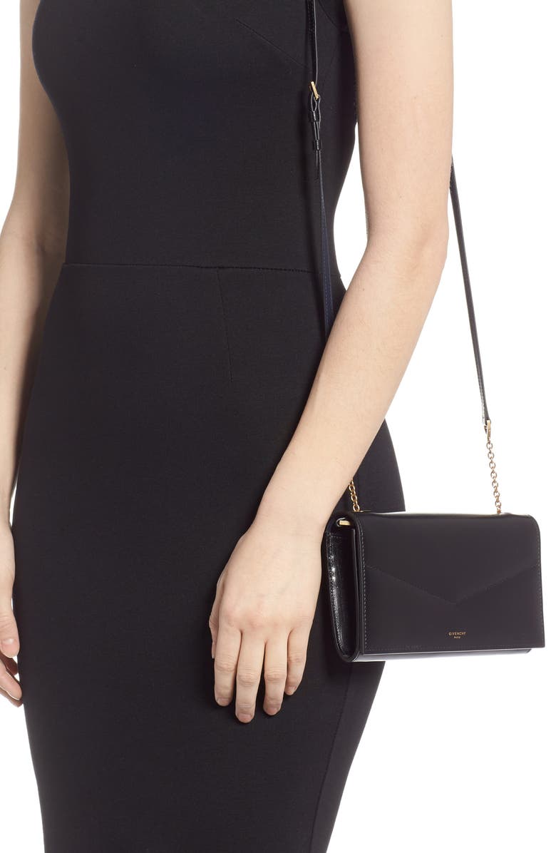 Givenchy Leather Wallet on a Chain, Alternate, color, 