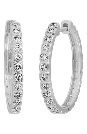 Bony Levy Bardot 18k Gold Diamond Hoop Earrings In 18k White Gold