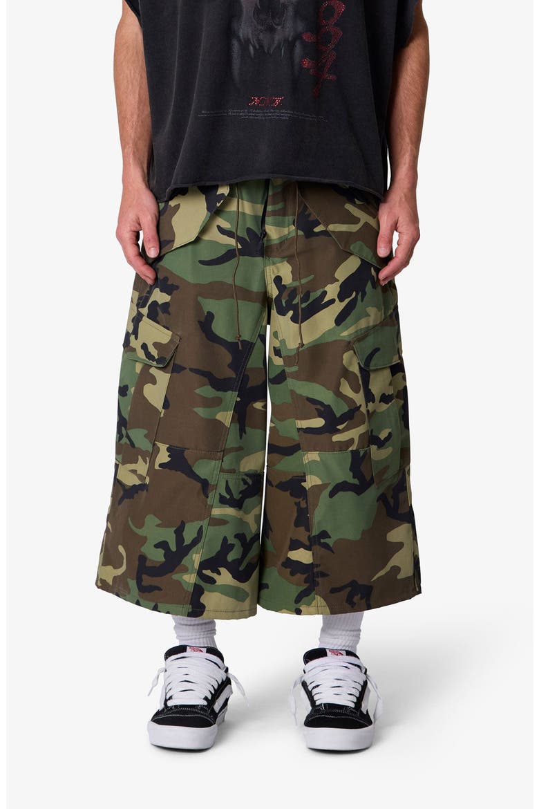 Extra Long Camo Cargo Shorts, Main, color, CAMO