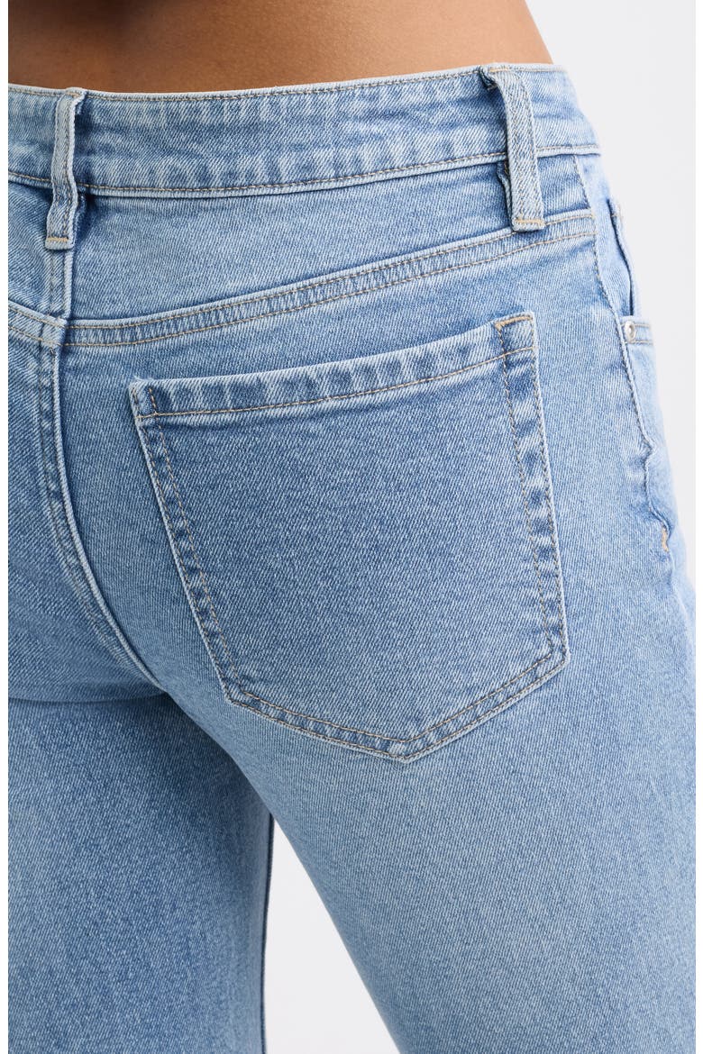 Twisted Seam Low Rise Bell Bottom Jeans, Alternate, color, LIGHT WASH