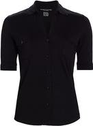 Majestic Filatures Soft Touch Elbow Sleeve Pocket Shirt