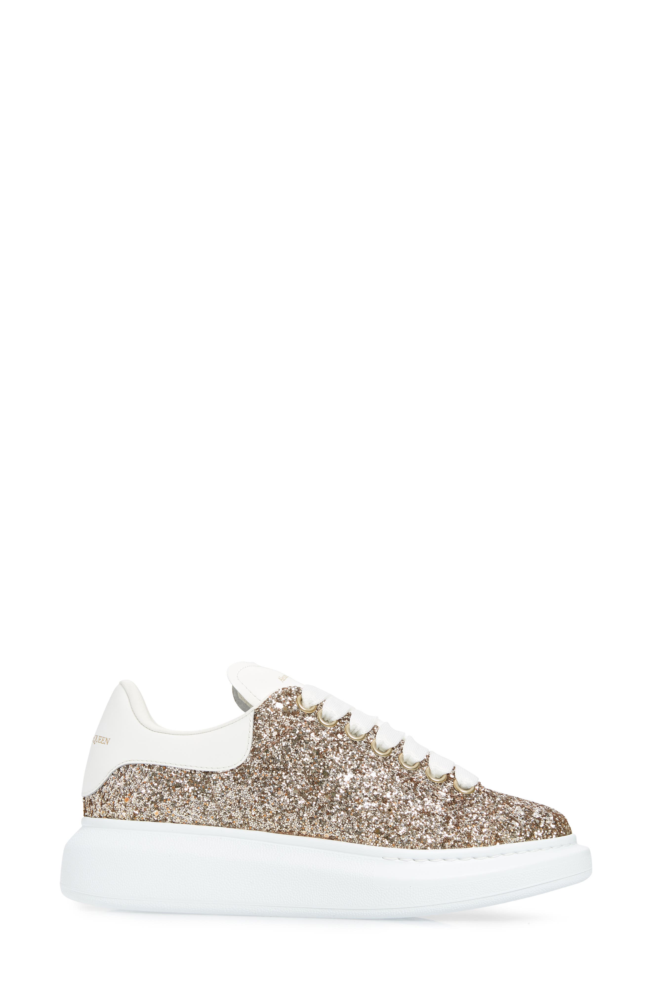 McQueen Oversized Glitter Platform Sneaker, Alternate, color, 