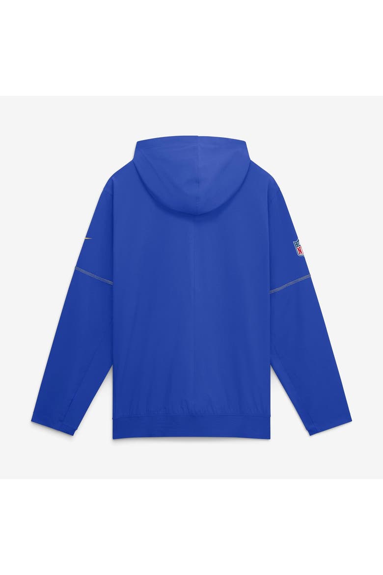 Men's Nike Royal Los Angeles Rams Sideline Logo Glory Anorak Half-Zip Hooded Jacket, Alternate, color, Royal