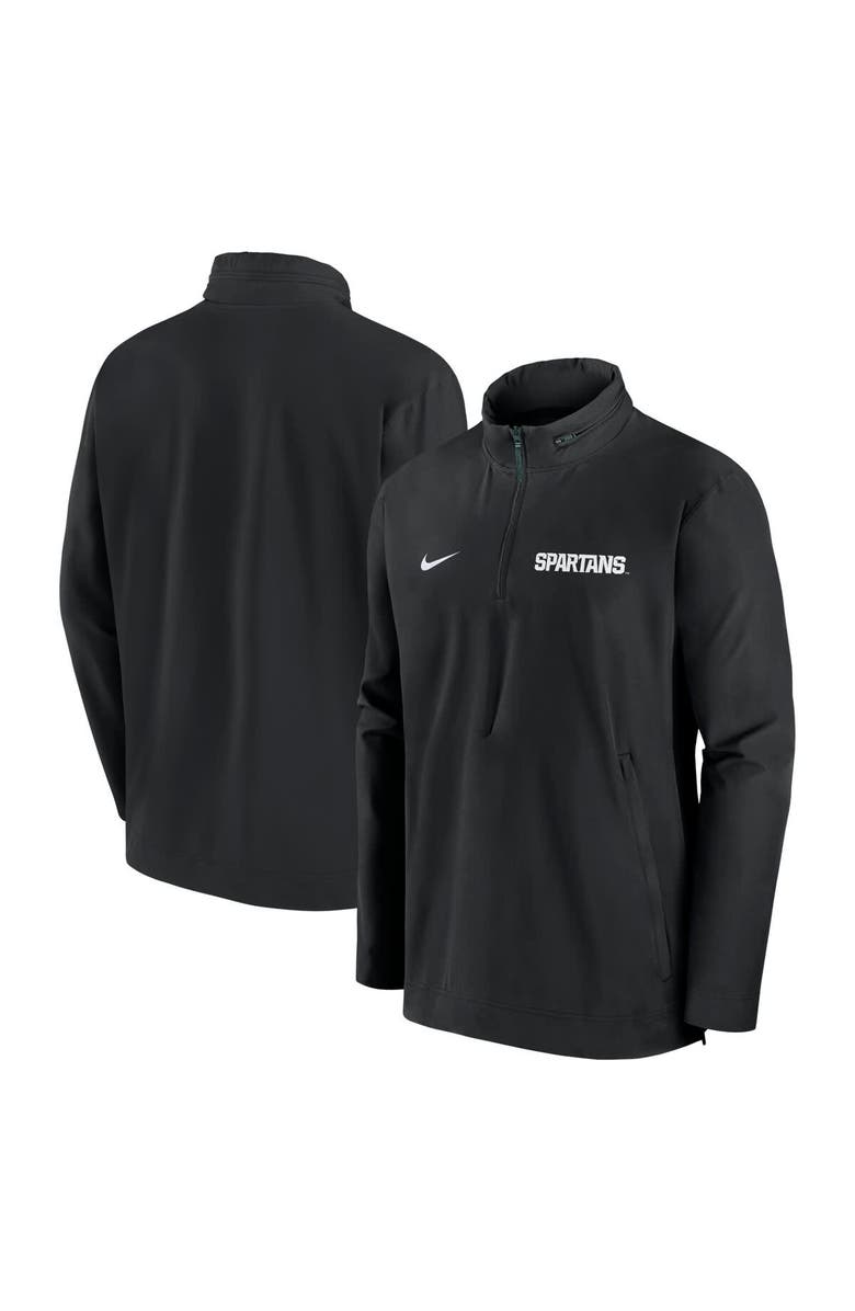 Nike Men's Nike Black Michigan State Spartans Sideline Coaches Quarter-Zip Jacket, Main, color, Black