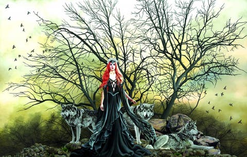 Red Haired Witch 1000 piece Jigsaw Puzzle for Adults