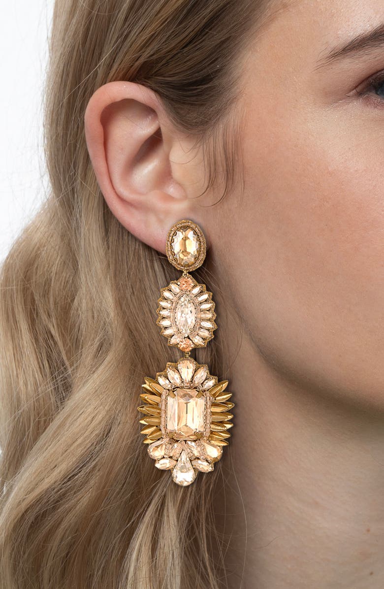 Deepa Gurnani Klara Beaded Crystal Drop Earrings, Alternate, color, 