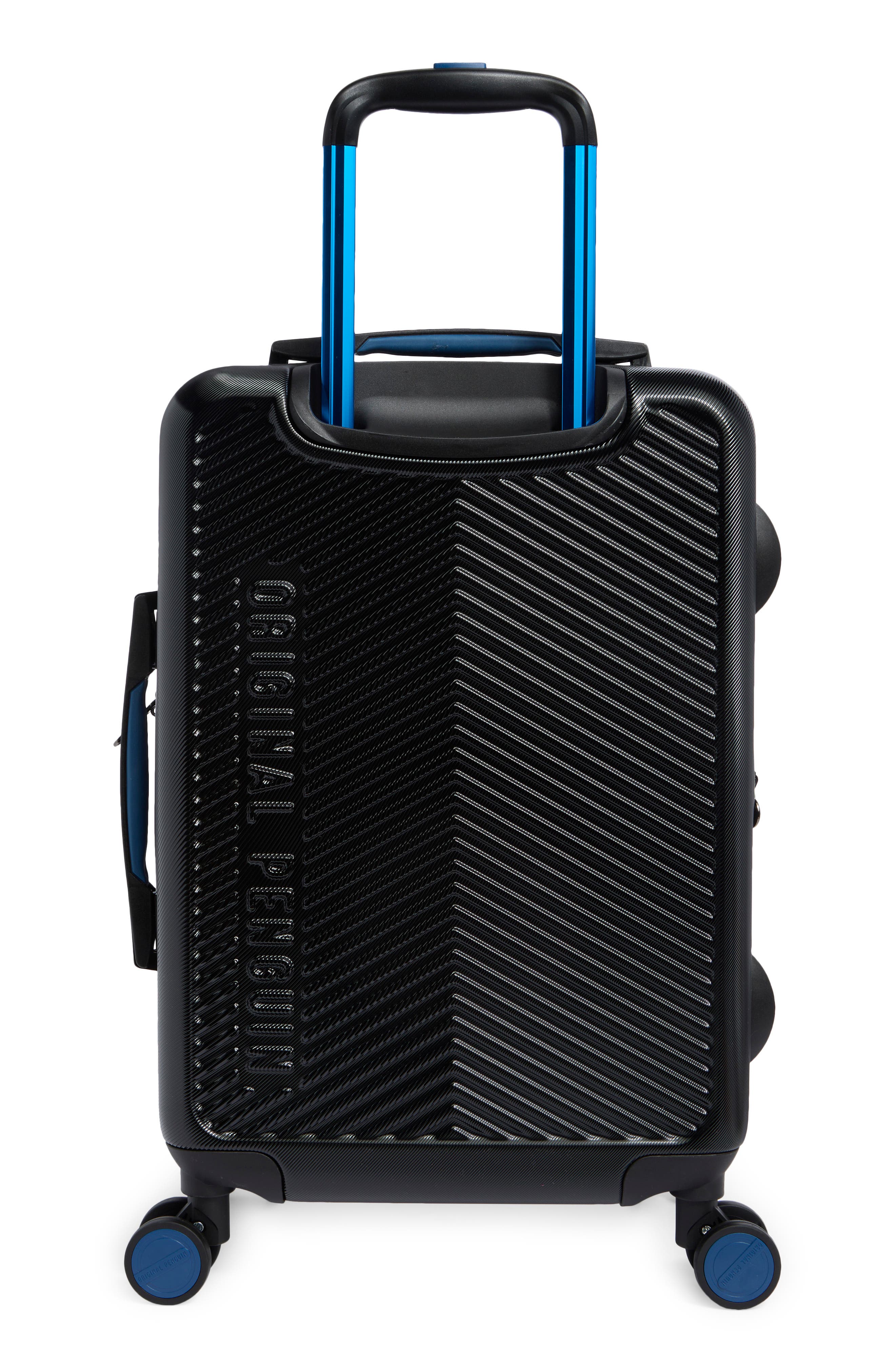Original Penguin Harrison Hardside Carry-On Luggage, Alternate, color, Black / Blue
